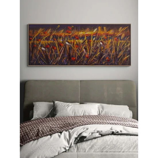 Başaklarda Kuş Sesleri Yağlı Boya Tablosu