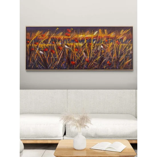 Başaklarda Kuş Sesleri Yağlı Boya Tablosu