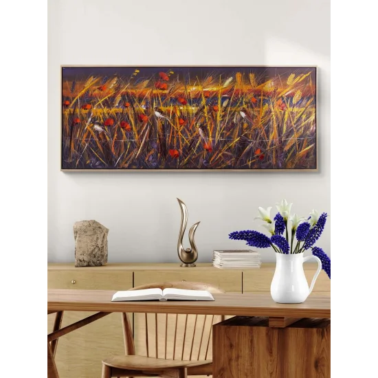 Başaklarda Kuş Sesleri Yağlı Boya Tablosu