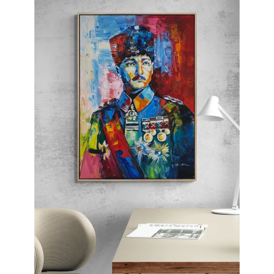 Başkomutan Mustafa Kemal Atatürk Yağlı Boya Tablosu