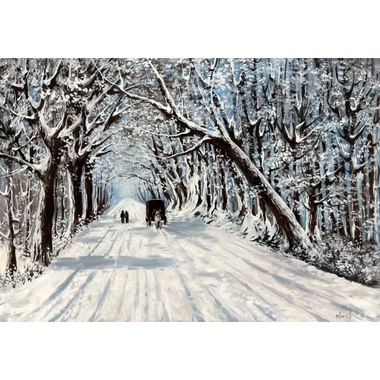 Beyaz Kar Yağlı Boya Tablosu