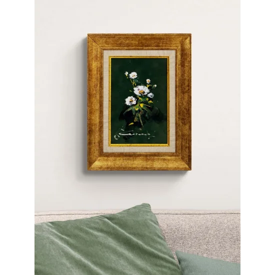 Beyaz Zambaklar Yağlı Boya Tablosu