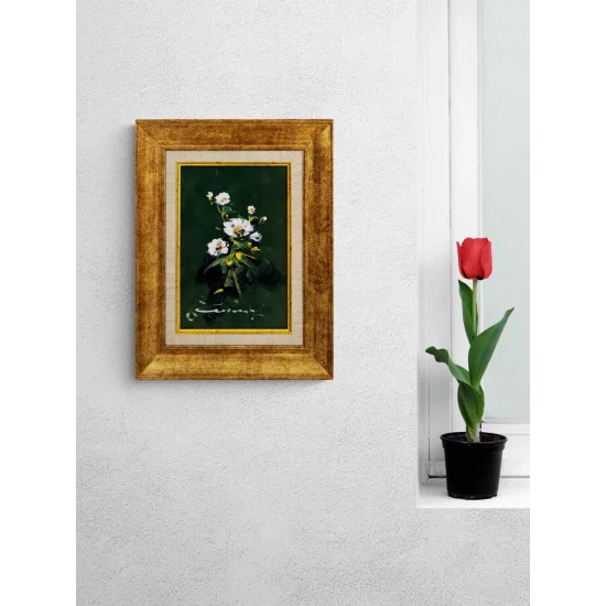 Beyaz Zambaklar Yağlı Boya Tablosu