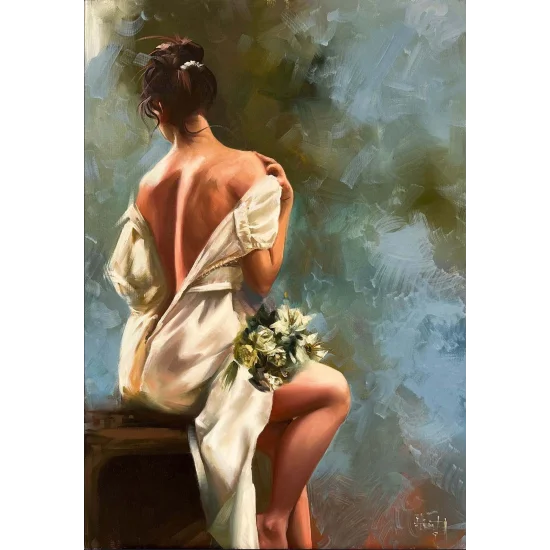 Beyazın Masumiyeti Yağlı Boya Tablosu