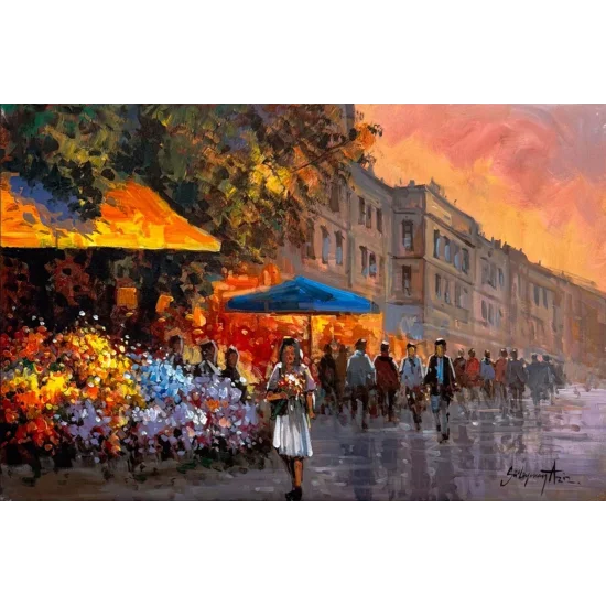 Bir Demet Bahar Yağlı Boya Tablosu