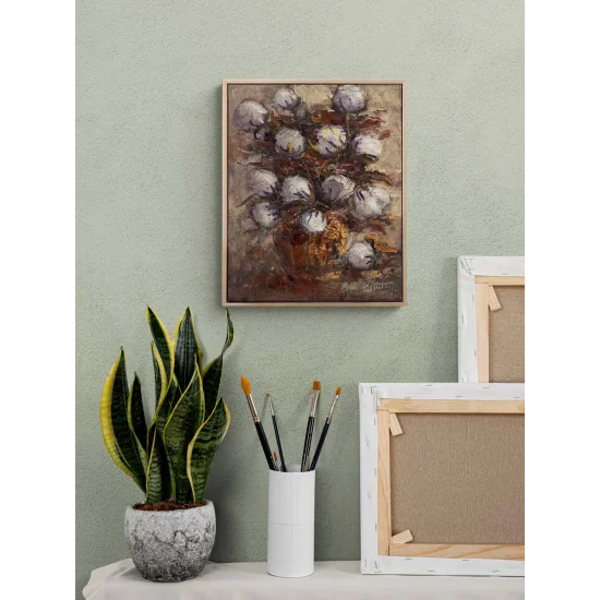 Bir Demet Pamuk Yağlı Boya Tablosu