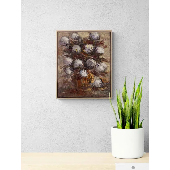 Bir Demet Pamuk Yağlı Boya Tablosu