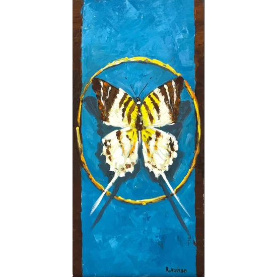 Bir Kelebeğin Öyküsü Yağlı Boya Tablosu