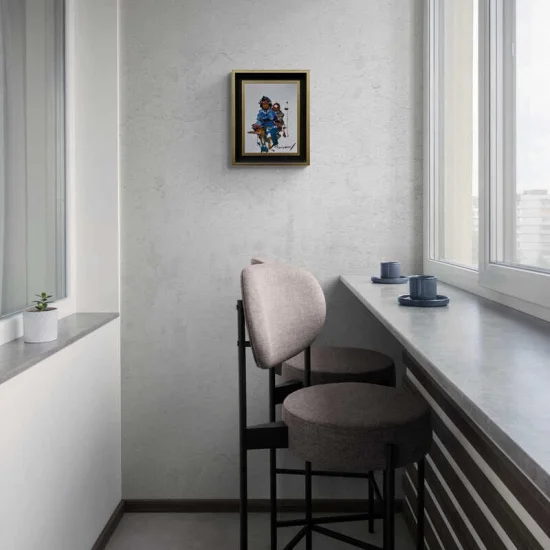 Cyclists Oil Painting