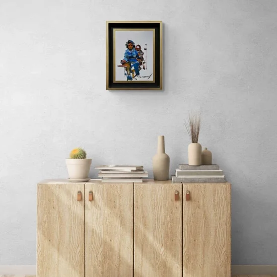 Cyclists Oil Painting