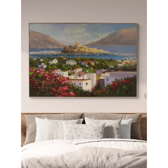 Bodrumda Denizin Nefesi Yağlı Boya Tablosu