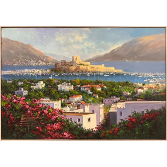 Bodrumda Denizin Nefesi Yağlı Boya Tablosu