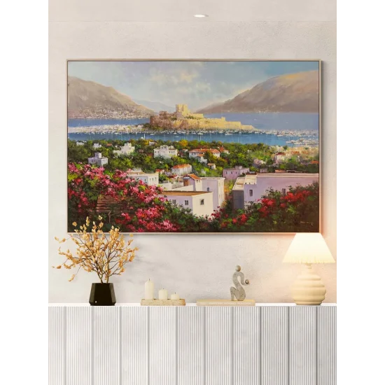 Bodrumda Denizin Nefesi Yağlı Boya Tablosu