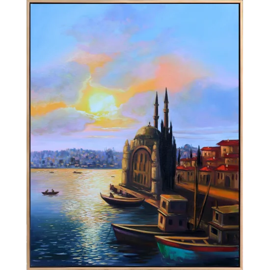 Ortaköy Mosque with Bosphorus View Oil Painting