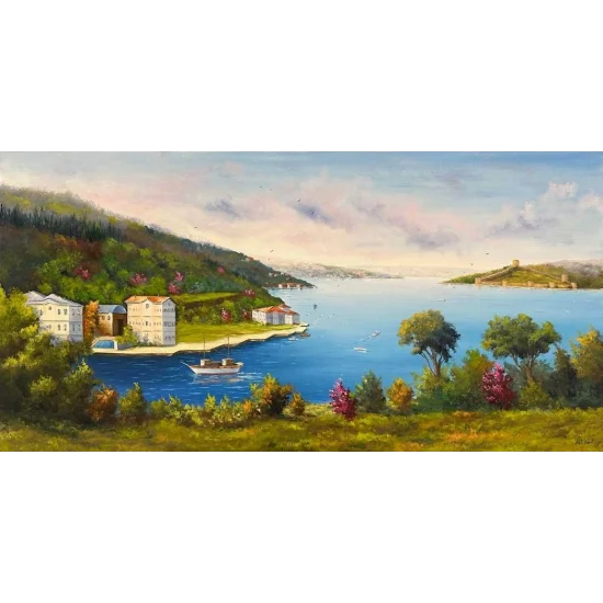 Bosphorus and Sea View Oil Painting