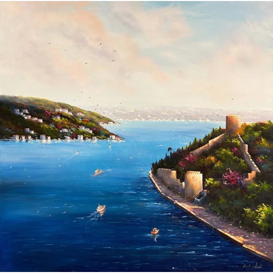 Boğaz ve Rumeli Hisarı Yağlı Boya Tablosu