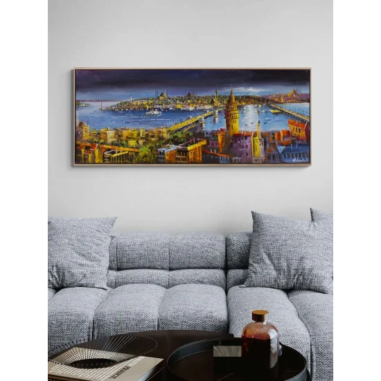 Boğaza Düşen Akşam Yağlı Boya Tablosu