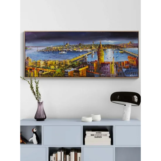 Boğaza Düşen Akşam Yağlı Boya Tablosu