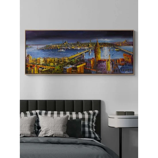 Boğaza Düşen Akşam Yağlı Boya Tablosu