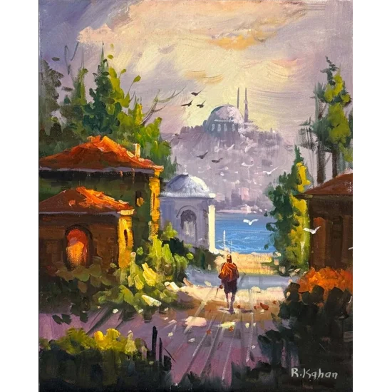 Boğaza Yürüyenler Yağlı Boya Tablosu