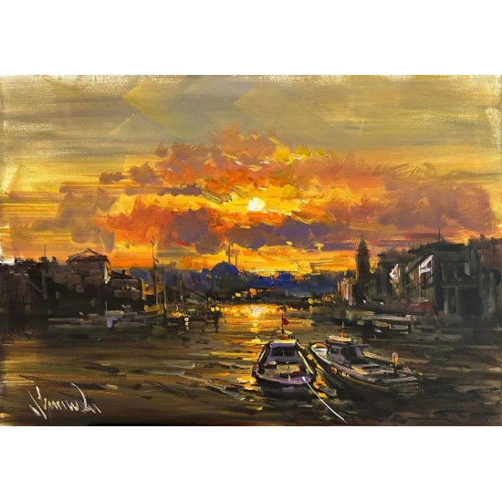 Toward Evening on the Bosphorus Oil Painting