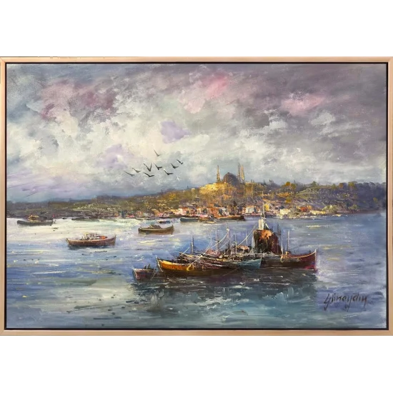 Boğazda Bir Sabah Yağlı Boya Tablosu