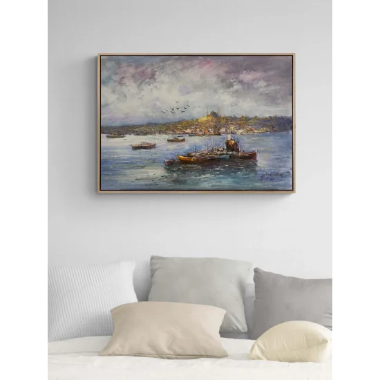 Boğazda Bir Sabah Yağlı Boya Tablosu