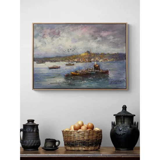 Boğazda Bir Sabah Yağlı Boya Tablosu