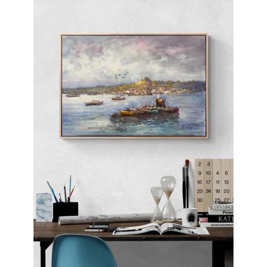 Boğazda Bir Sabah Yağlı Boya Tablosu