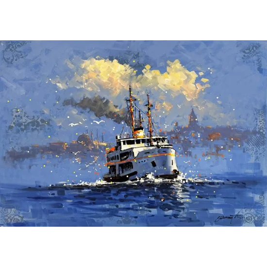 Ferry Delight on the Bosphorus Oil Painting