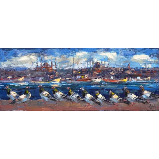 The Doves, Guardians of the Bosphorus Oil Painting
