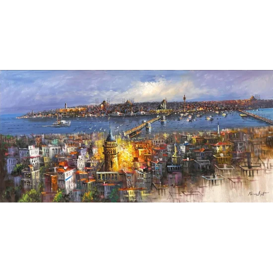 Boğazın Hüzünlü Bakışı Yağlı Boya Tablosu