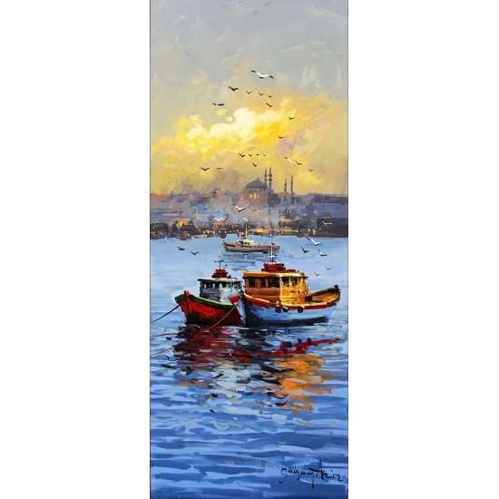 Boğazın Işıltısı Yağlı Boya Tablosu