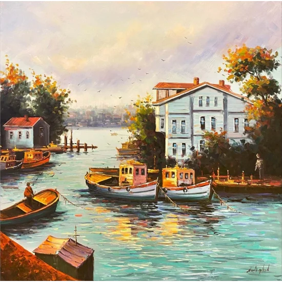 Boğazın Melodisi Yağlı Boya Tablosu