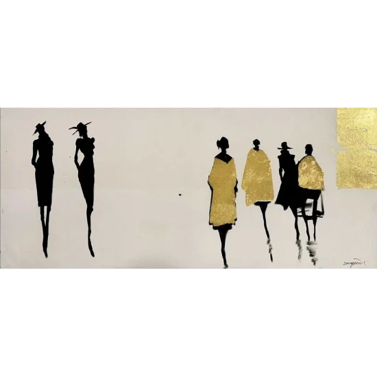 Women On the Street Oil Painting