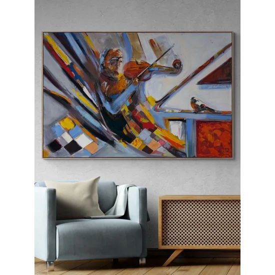 Play, Violinist Oil Painting