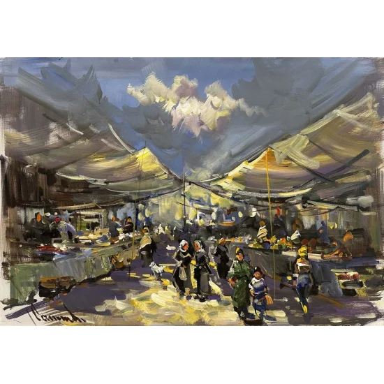 Çarşamba Pazarı Yağlı Boya Tablosu