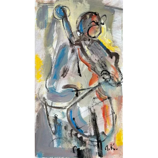 Cello Harmony Oil Painting