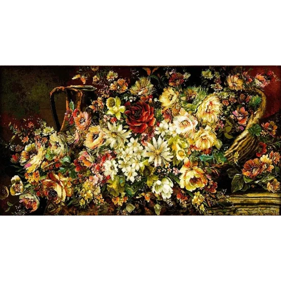 Flower Explosion Silk Weaving Painting