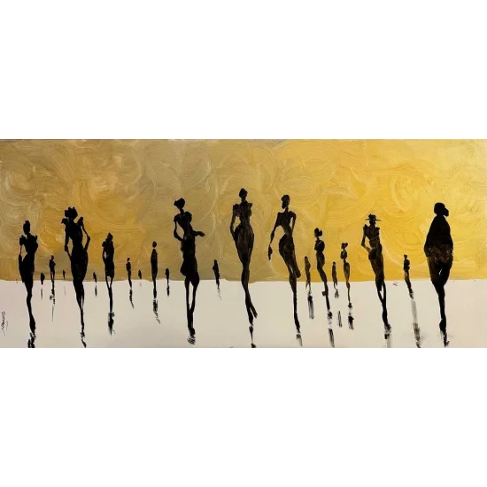 Linear Figures Oil Painting