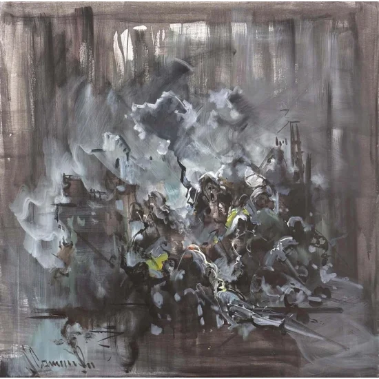 Çöküşün İçinde Yağlı Boya Tablosu