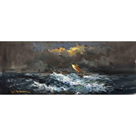 Among the Waves Oil Painting