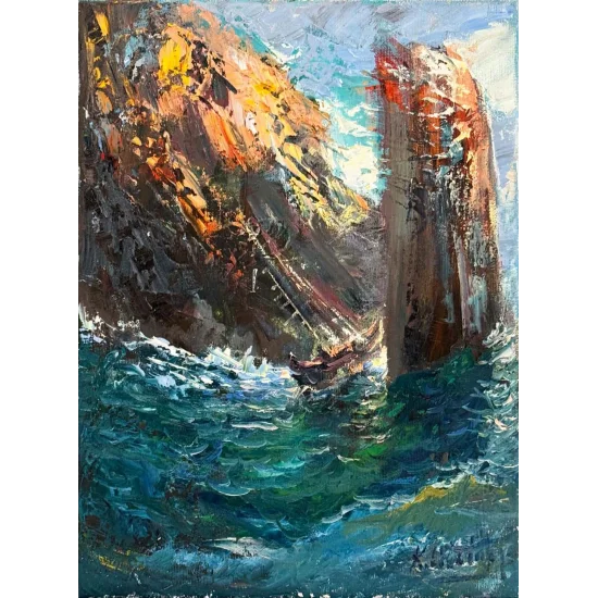 Waves and Silence Oil Painting