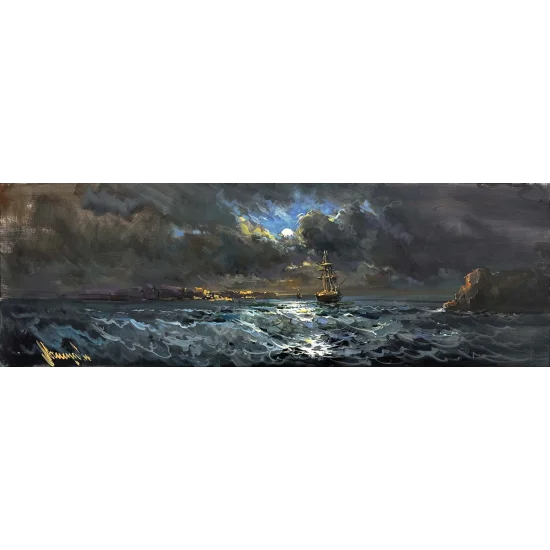 Dalgaların Şarkısı Yağlı Boya Tablosu