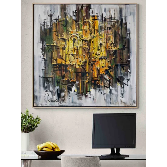 Denge Oyunu Yağlı Boya Tablosu