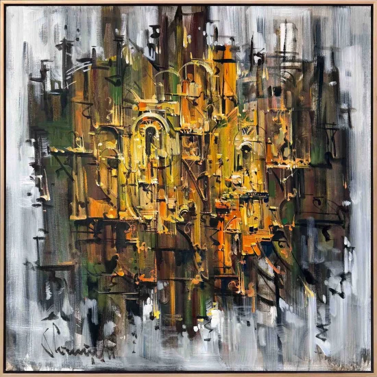 Denge Oyunu Yağlı Boya Tablosu