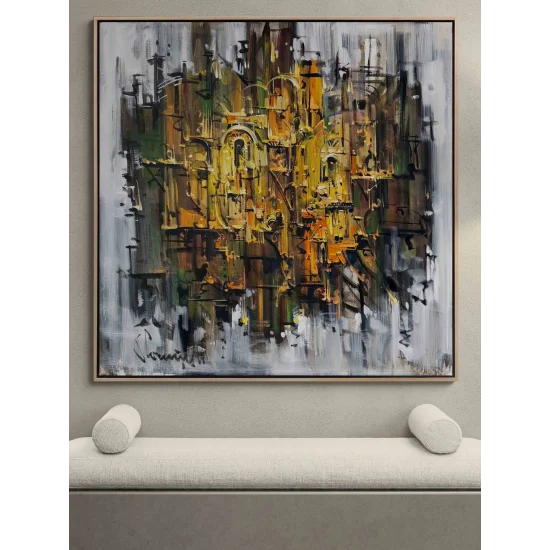 Denge Oyunu Yağlı Boya Tablosu