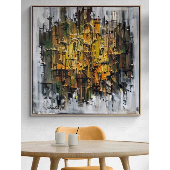 Denge Oyunu Yağlı Boya Tablosu