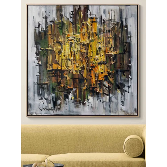 Denge Oyunu Yağlı Boya Tablosu