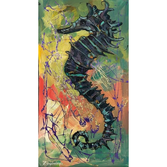 Deniz Atının Yolculuğu Yağlı Boya Tablosu